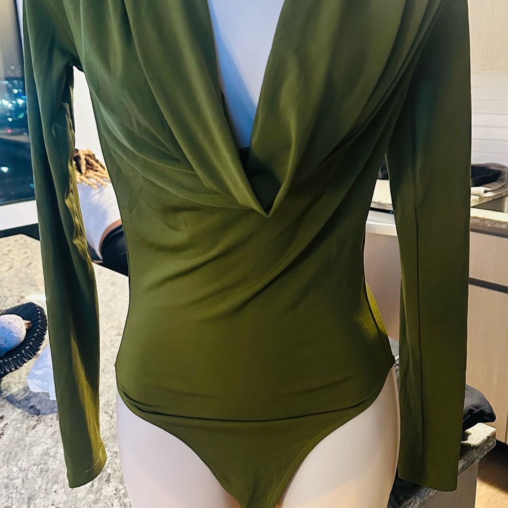 Zara Olive Green Long Sleeve Women's Top